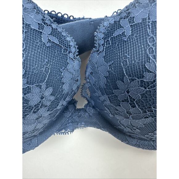Victoria Secret Dream Angels Push Up Bra Lace Blue 36B - Picture 4 of 15